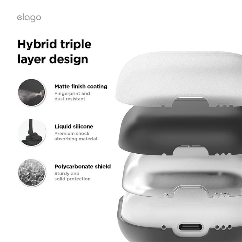 Elago Airpods 4 Liquid Hybrid Hang Case - Stone 