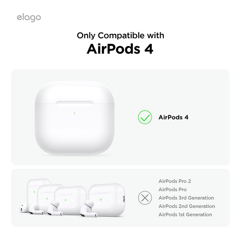 Elago Airpods 4 Silicone Hang Case - Black 