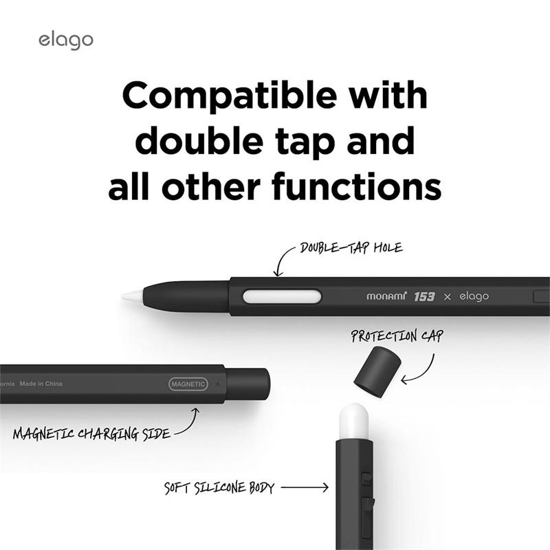 Elago kryt X Monami Case pre Apple Pencil 2nd Gen & Pencil Pro - Black 