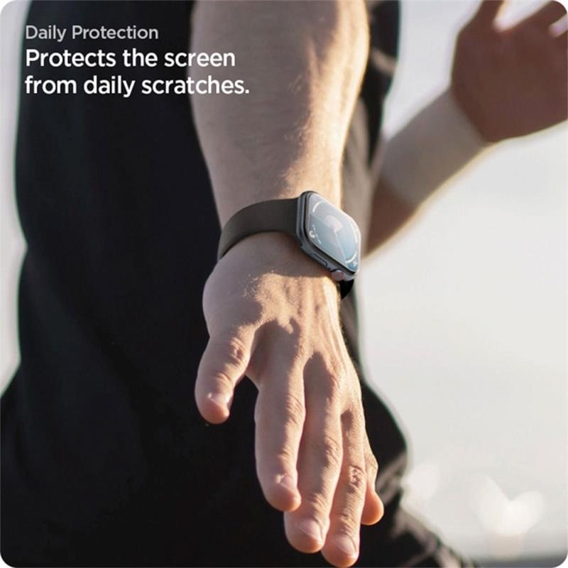 Spigen ochranné sklo Eliteshield EZ Fit pre Apple Watch 10 46mm - Clear 