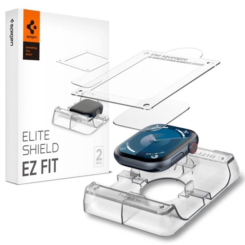 Spigen ochranné sklo Eliteshield EZ Fit pre Apple Watch 10 46mm - Clear 