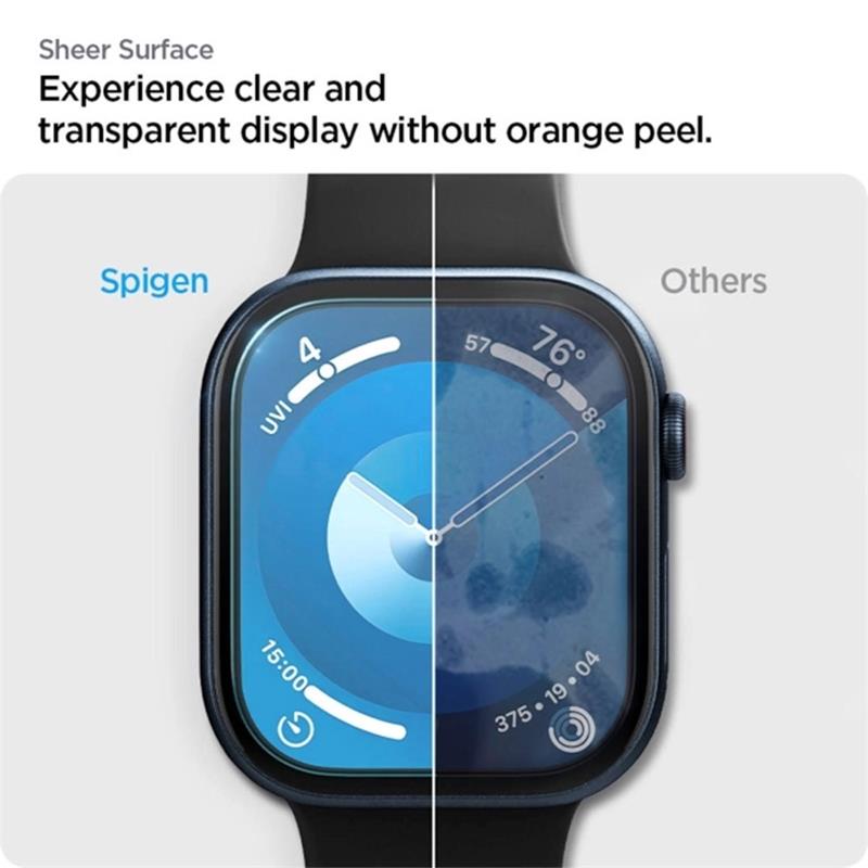 Spigen ochranné sklo Eliteshield EZ Fit pre Apple Watch 10 42mm - Clear 