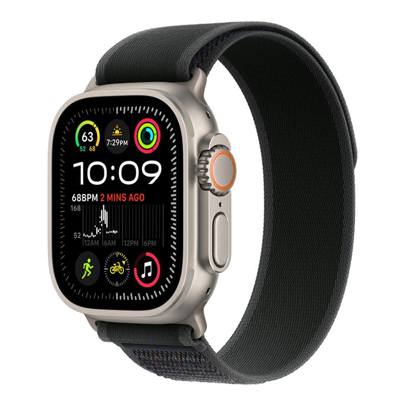 Apple Watch 49mm Black Trail Loop - M/L - Natural Titanium Finish *Rozbalený* 