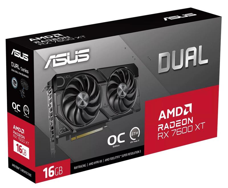 ASUS DUAL Radeon RX 7600 XT OC 16G 