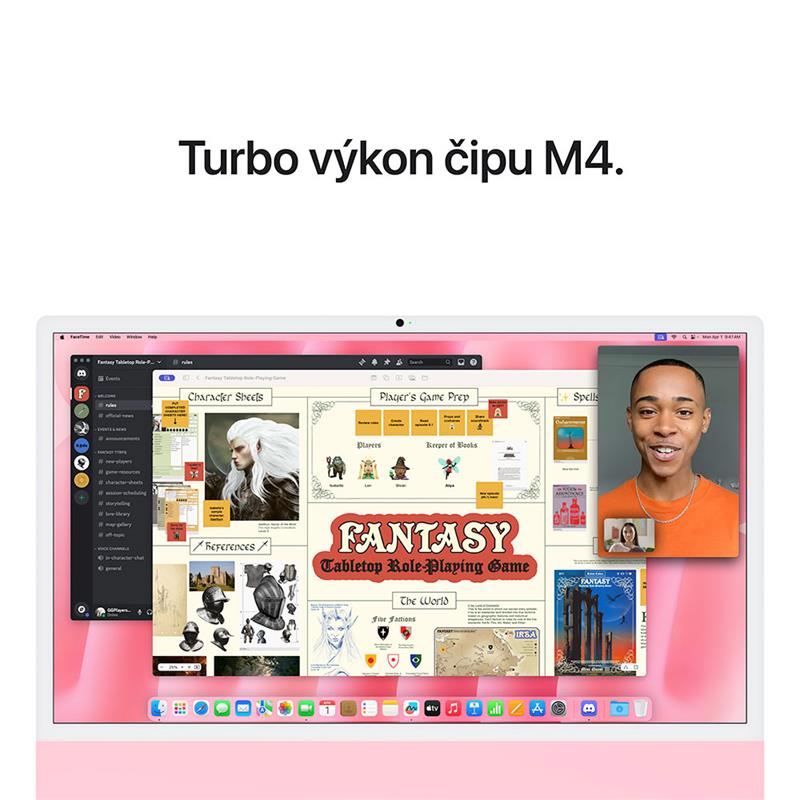 iMac 24" 4.5K Apple M4 10C CPU 10C GPU 16GB 256GB Ružový SK 