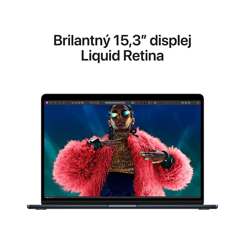 MacBook Air 15" Apple M3 8C CPU 10C GPU 16GB 256GB Polnočný SK 