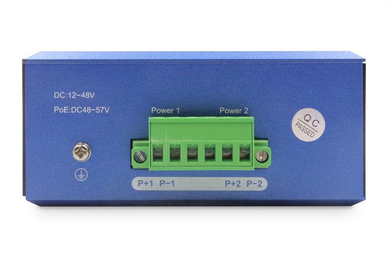 DIGITUS Industrial 8+2-Port Gigabit Ethernet Switch 8 Port GE RJ 54, 2 GE SFP Port 