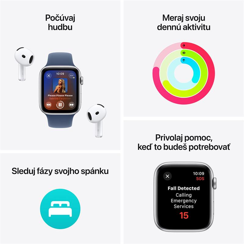 Apple Watch SE GPS 44mm Midnight Aluminium Case with Midnight Sport Band - M/L *Rozbalený* 