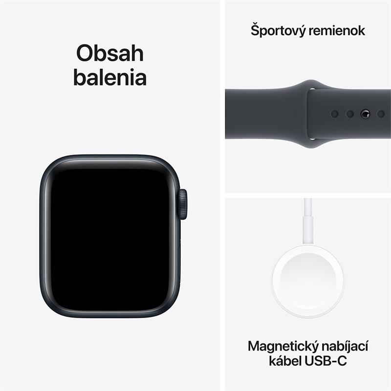 Apple Watch SE GPS 44mm Midnight Aluminium Case with Midnight Sport Band - M/L *Rozbalený* 