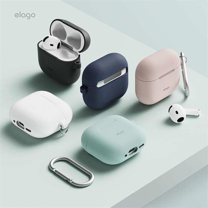 Elago Airpods 4 Silicone Hang Case - Nightglow Blue 