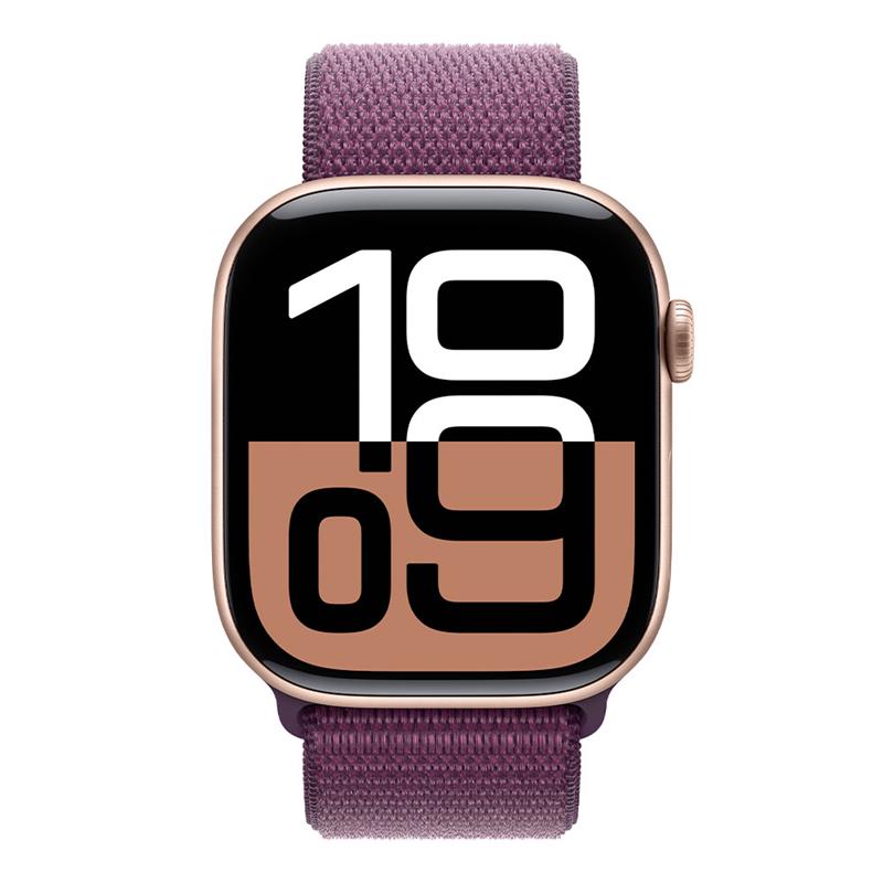 Apple Watch Series 10 GPS 46mm Rose Gold Aluminium Case with Plum Sport Loop *Rozbalený* 