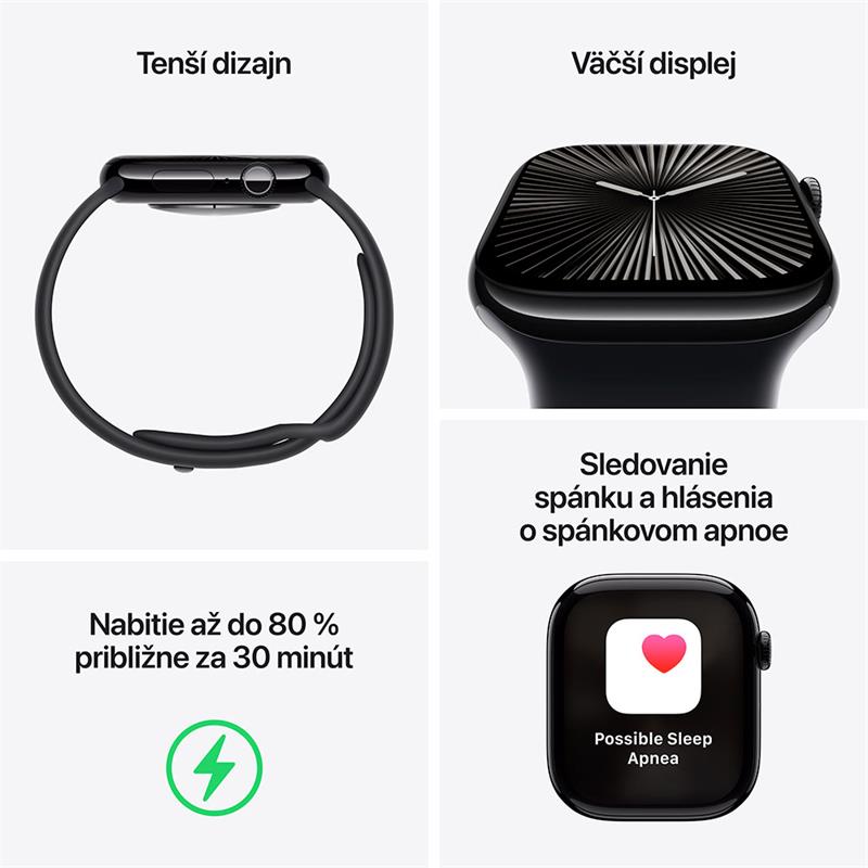 Apple Watch Series 10 GPS 46mm Rose Gold Aluminium Case with Plum Sport Loop *Rozbalený* 