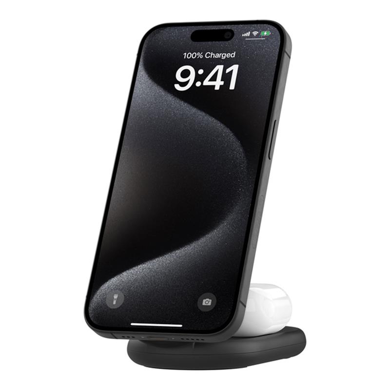 Belkin Boost Charge 2-in-1 Magnetic Foldable Wireless Charger with Qi2 15W + 36W Charger - Black 