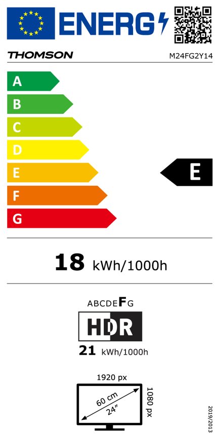 Thomson M24FG2Y14, gaming monitor 24" FHD, 180 Hz 