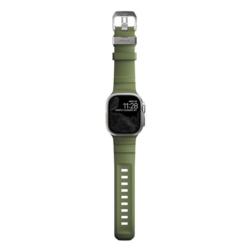 Nomad remienok Rocky Point Band pre Apple Watch 46/49mm - Forest/Natural 