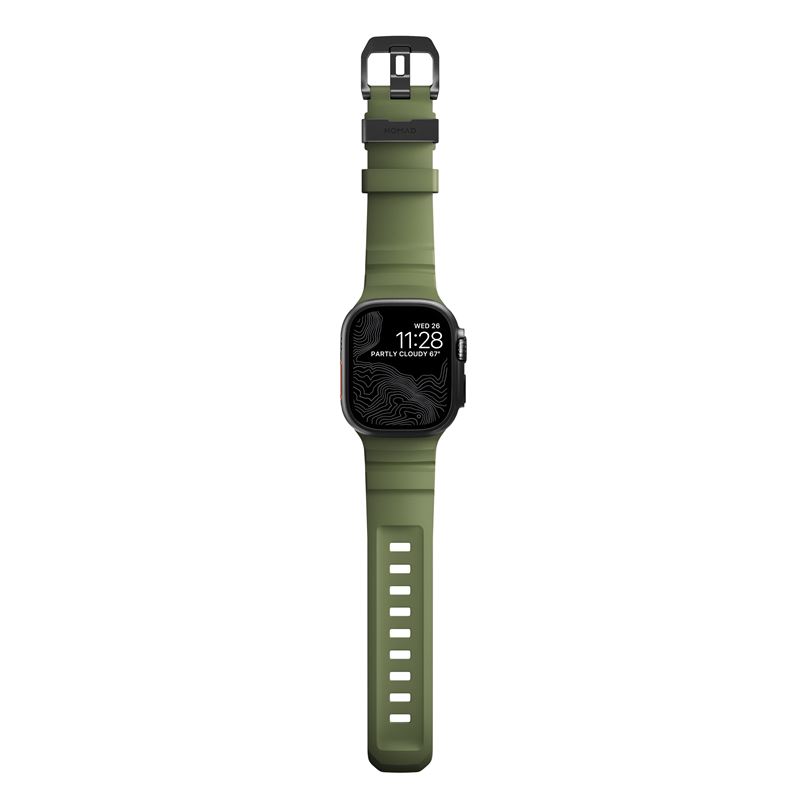 Nomad remienok Rocky Point Band pre Apple Watch 46/49mm - Forest/Black 