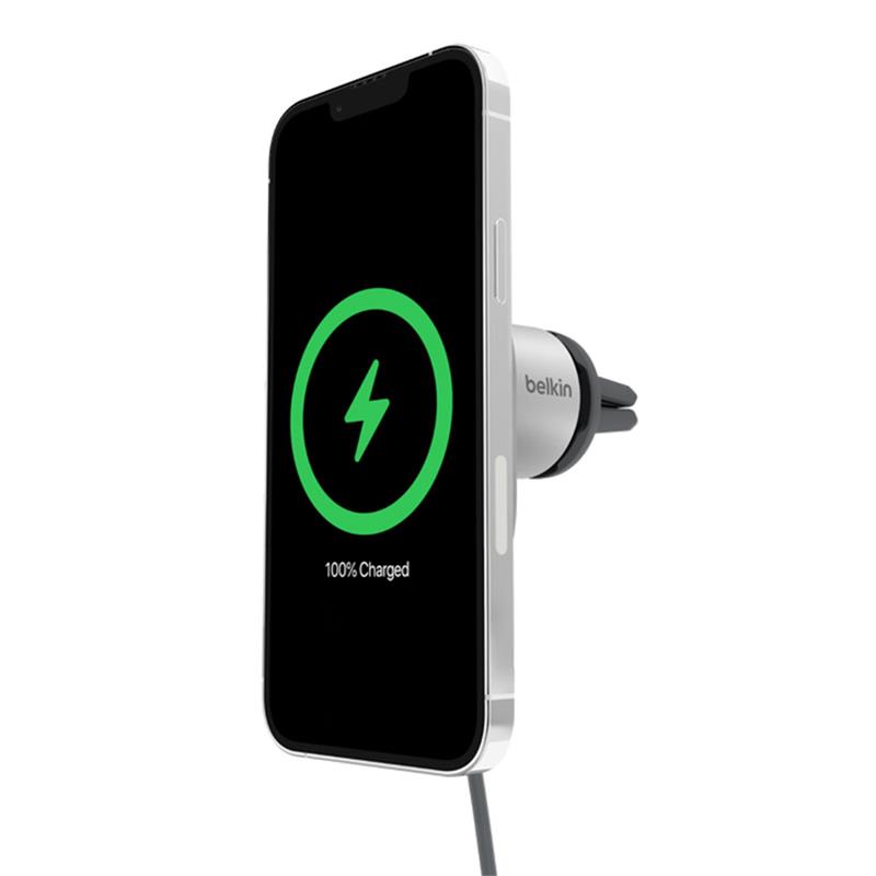 Belkin Boost Charge Pro Magnetic Wireless Car Charger with Qi2 15W - Gray 