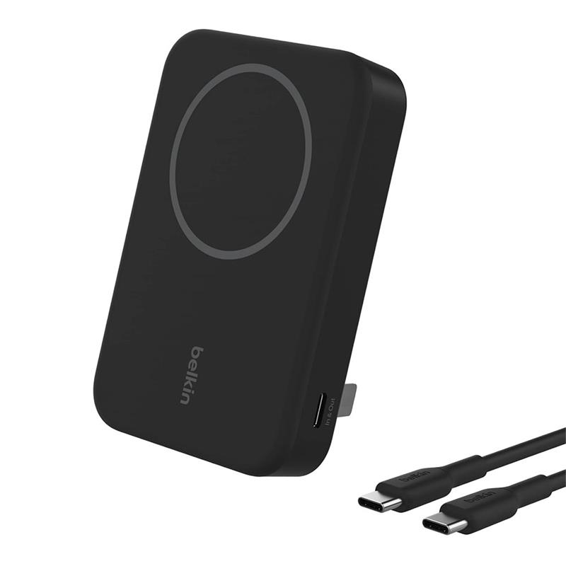 Belkin Boost Charge Pro Magnetic Power Bank with Qi2 10K + Stand - Black 