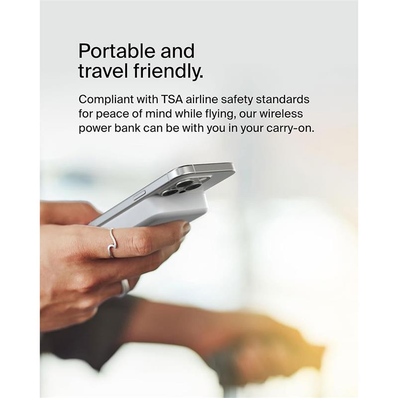 Belkin Boost Charge Pro Magnetic Power Bank with Qi2 10K + Stand - White 