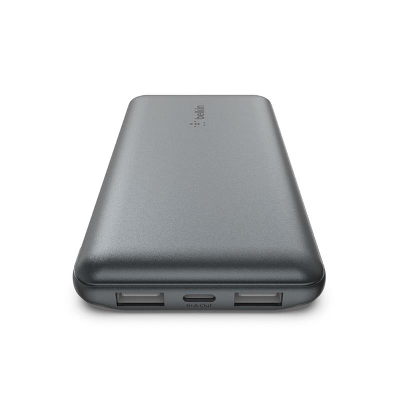 Belkin Boost Charge 3-Port Powerbank 10K + USB-A to USB-C kábel - Space Gray 