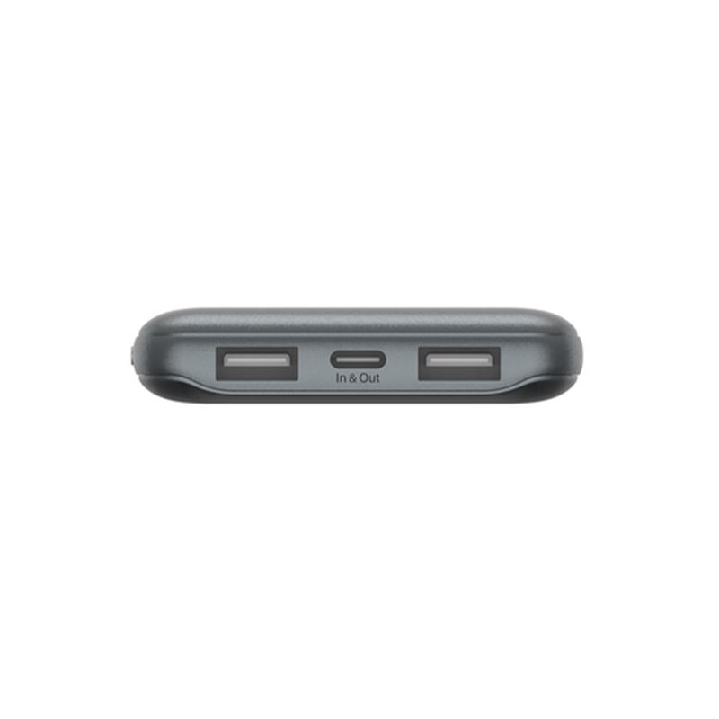 Belkin Boost Charge 3-Port Powerbank 10K + USB-A to USB-C kábel - Space Gray 