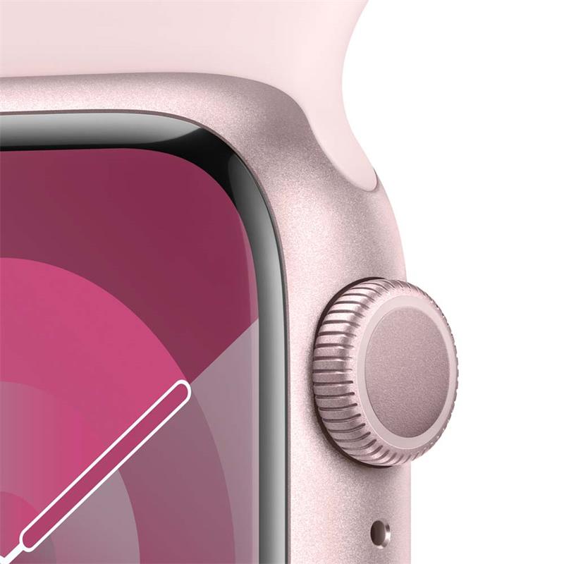 Apple Watch Series 9 GPS 41mm Pink Aluminium Case with Light Pink Sport Band - S/M DEMO *Vystavený* 