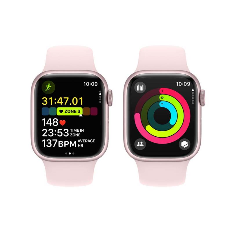 Apple Watch Series 9 GPS 41mm Pink Aluminium Case with Light Pink Sport Band - S/M DEMO *Vystavený* 