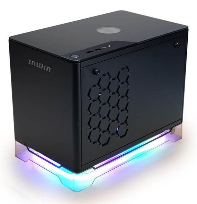 InWin case A1 Plus Black, 650W PSU GOLD, Mini ITX, Tempered Glass, ARGB Fans, Qi 10W Charging panel 