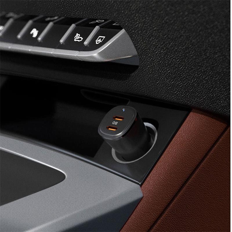 Spigen USB-C Car Charger ArcStation Essential Dual Port 50W - Black 