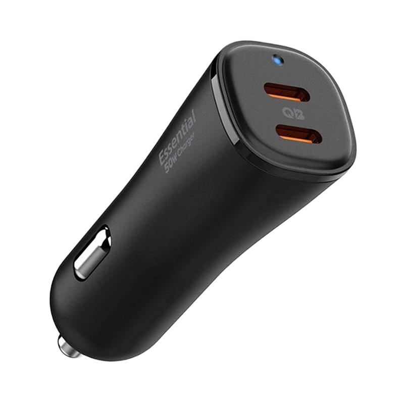 Spigen USB-C Car Charger ArcStation Essential Dual Port 50W - Black 