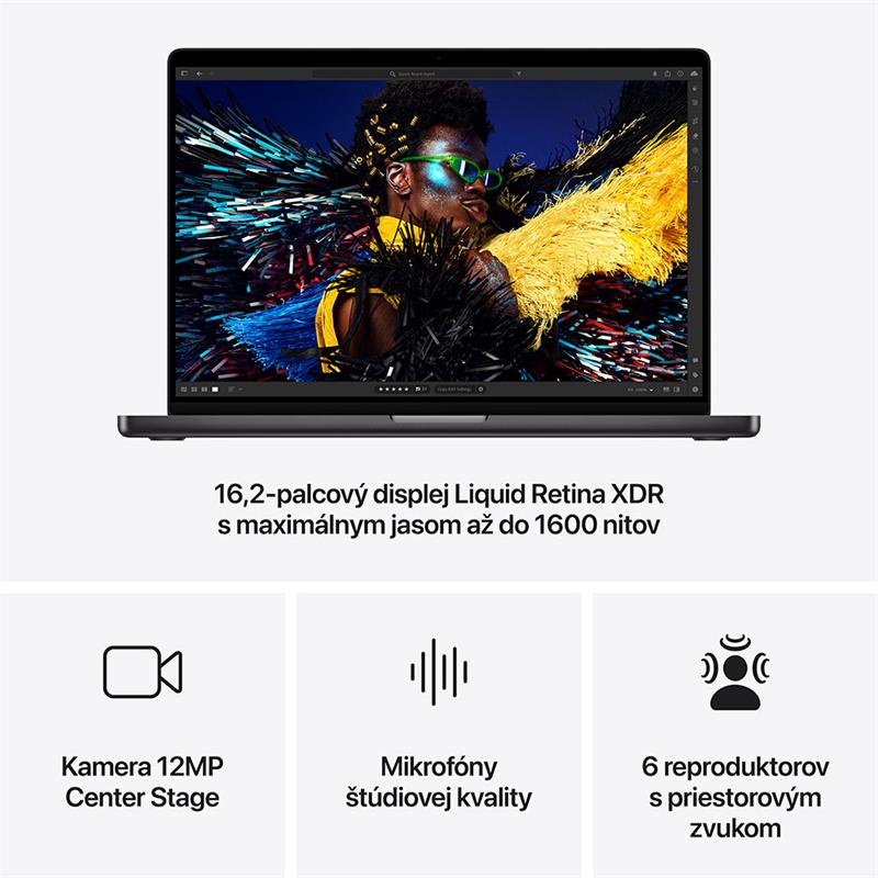 MacBook Pro 16" Apple M4 Max 16C CPU 40C GPU 48GB 1TB Kozmický čierny SK 