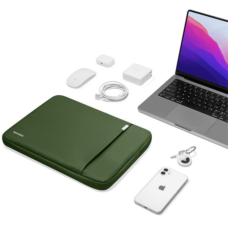 Tomtoc puzdro 360 Protective Sleeve pre Macbook Air 15" M2 M3 M4 - Olive Green 
