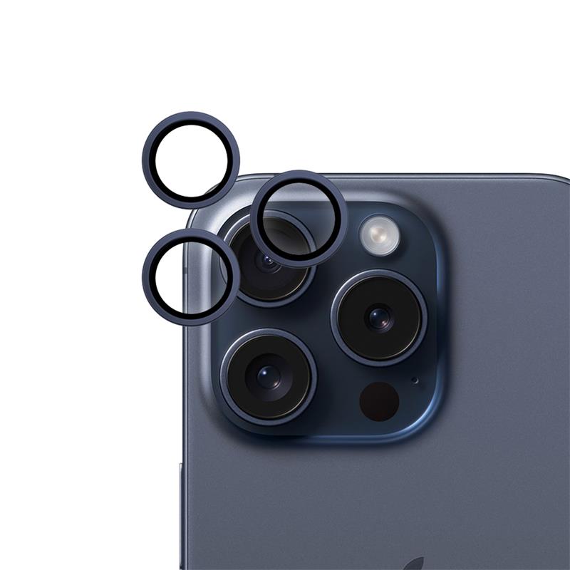 iStores by Epico Aluminium Lens Protector pre Apple iPhone 15 / 15 Plus - modrá 