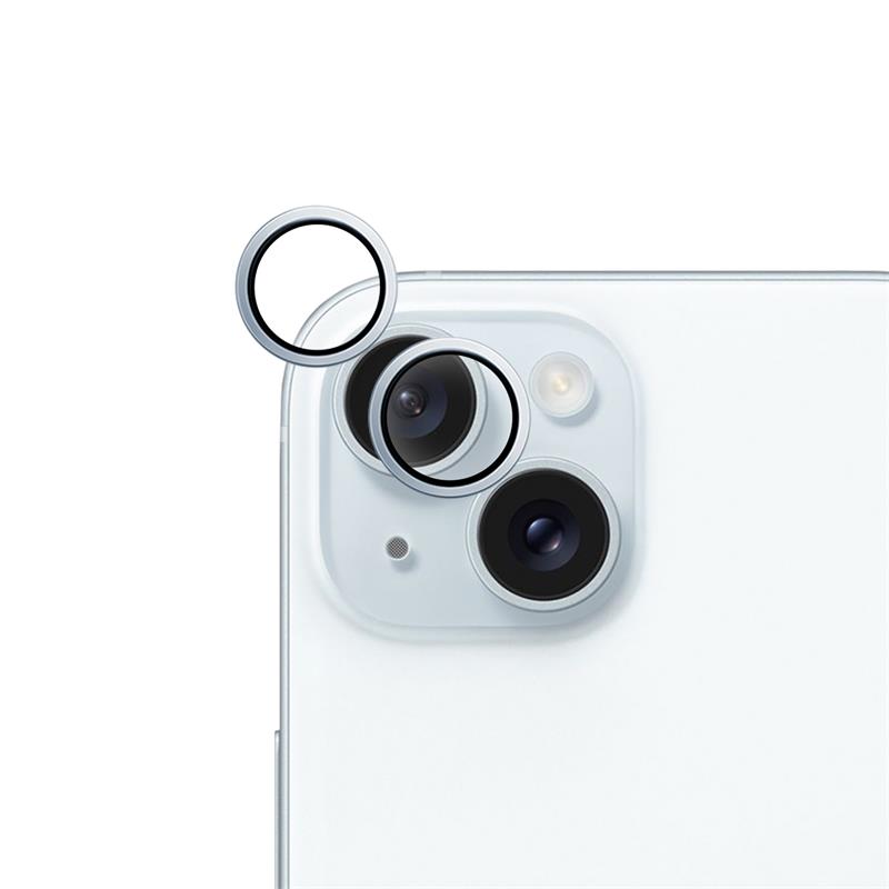 iStores by Epico Aluminium Lens Protector pre Apple iPhone 15 / 15 Plus - modrá 