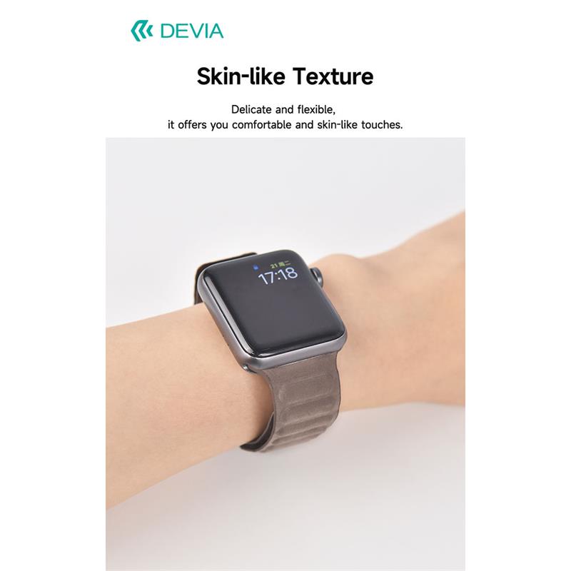 Devia remienok Deluxe Magnetic Fiber Watch Band 44/45/46mm - Evergreen 
