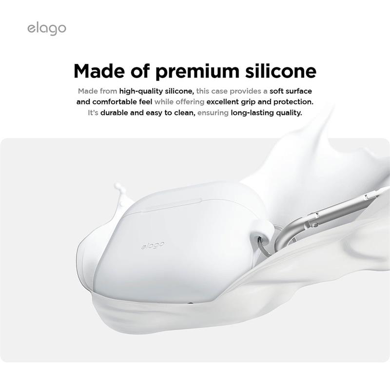 Elago Airpods 4 Silicone Hang Case - Medium Gray 