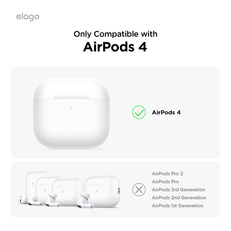 Elago Airpods 4 Silicone Hang Case - Medium Gray 