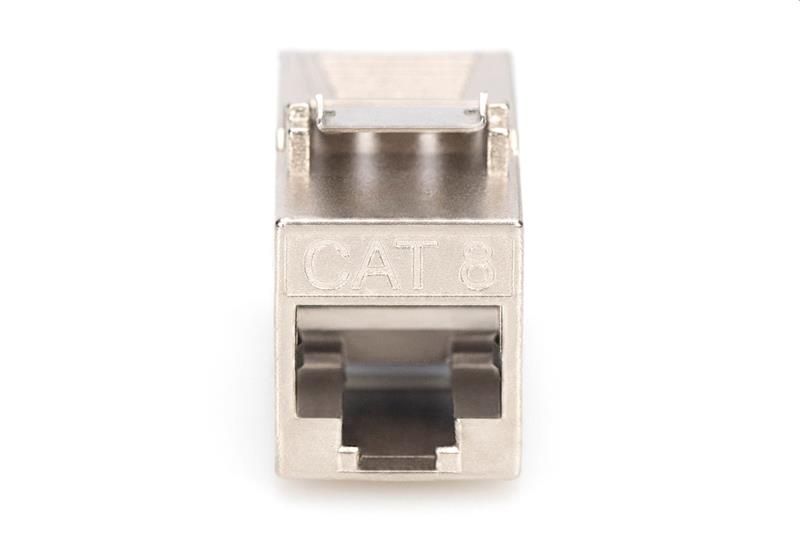 DIGITUS Keystone Cat8.1, tieneny STP, tool free, cable management, strieborný 