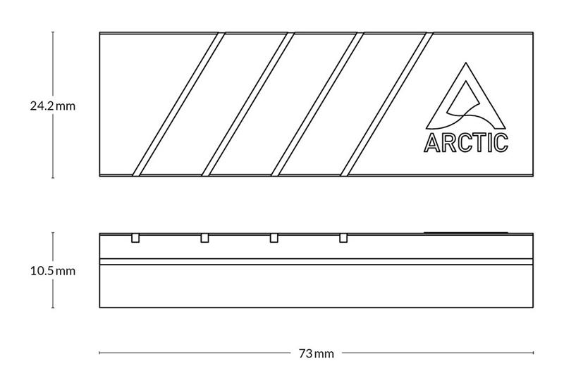 Arctic SSD Cooler for M.2 Drives M2 Pro Black 