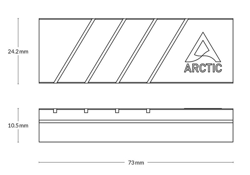 Arctic SSD Cooler for M.2 Drives M2 Pro Silver 