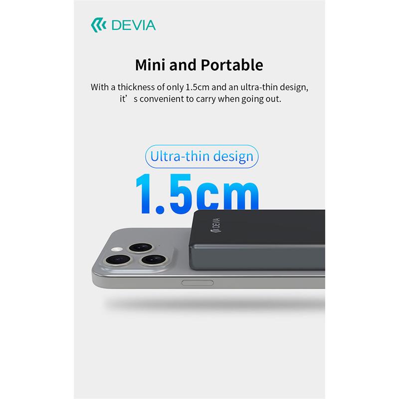 Devia powerbank Extreme Speed Series Mini 10.000 mAh PD 20W - Space Gray 