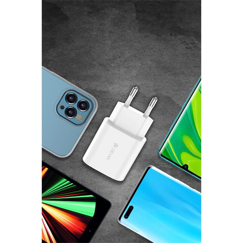 Devia sieťová nabíjačka Smart series PD Quick Charger 25W - White 