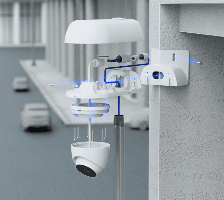 Ubiquiti UniFi Turret Camera - držiak kamery na stenu - roh/stĺp (biela) 