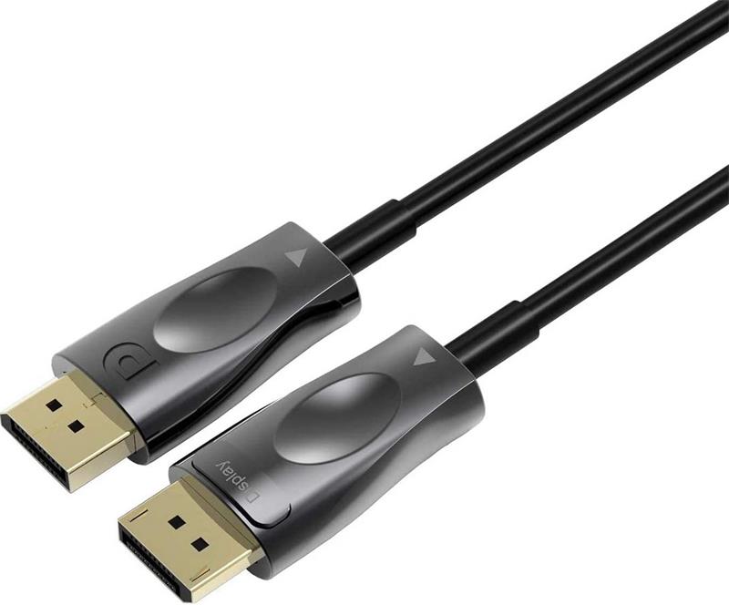 PREMIUMCORD Optický DisplayPort 1.4 pripojovací kábel M/ M,  pozlátený konektor. 50m 