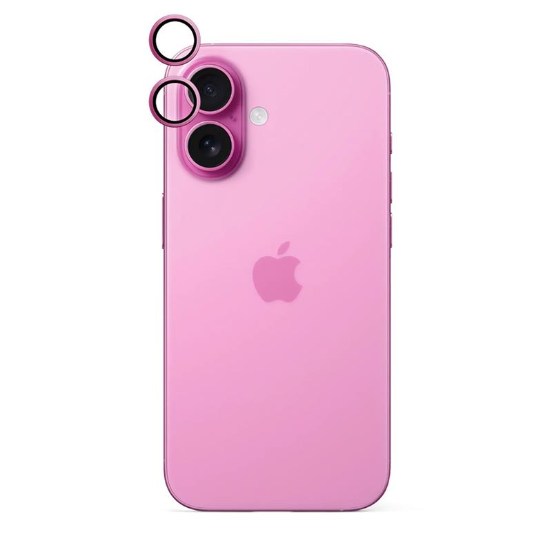 iStores by Epico Aluminium Lens Protector pro Apple iPhone 16 / 16 Plus - ružová 