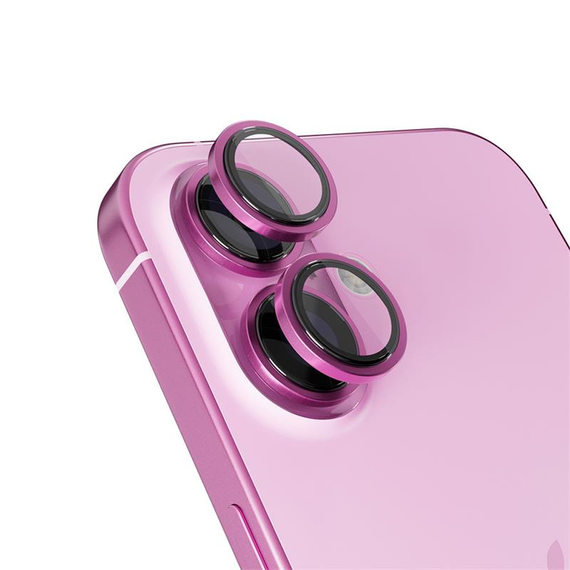 iStores by Epico Aluminium Lens Protector pro Apple iPhone 16 / 16 Plus - ružová 