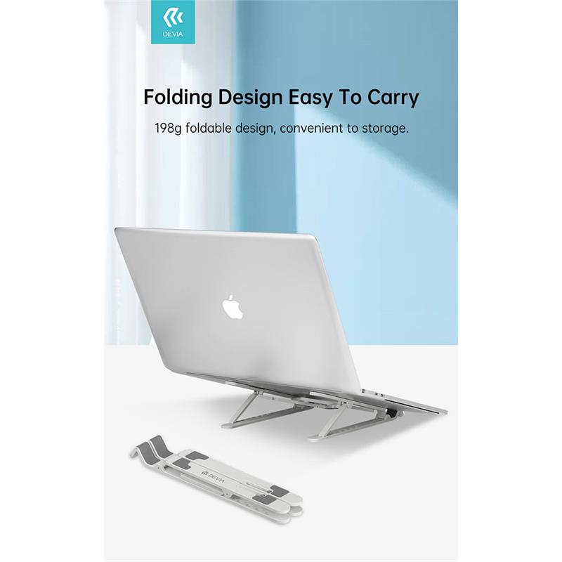 Devia Kintone Series Multi-function Folding Stand For Tablet/Laptop - White 