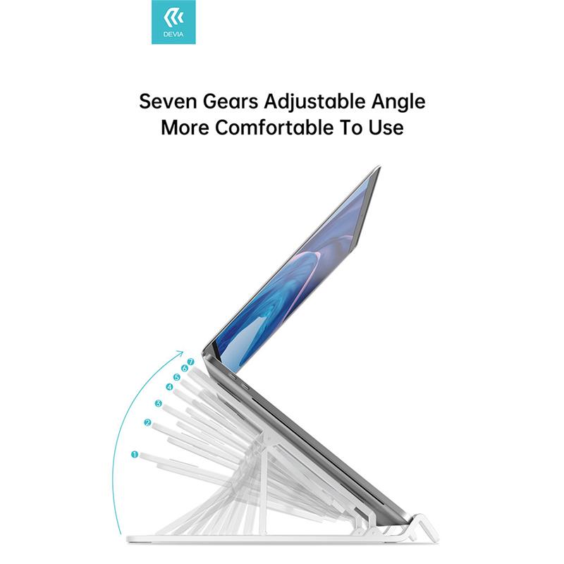 Devia Kintone Series Multi-function Folding Stand For Tablet/Laptop - White 