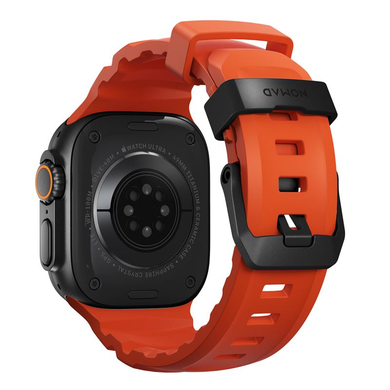 Nomad remienok Rocky Point Band pre Apple Watch 46/49mm - Magma/Black 
