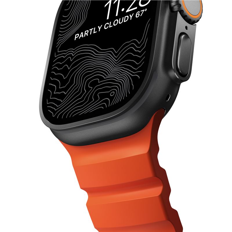 Nomad remienok Rocky Point Band pre Apple Watch 46/49mm - Magma/Black 